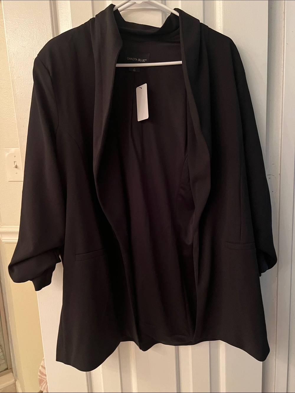 Black Open-Front Blazer